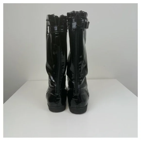 Kenneth Cole Girls Heart Treat 2 Fashion Black Patent Leather Boots Size 5 - Picture 3 of 6